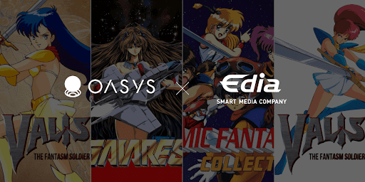 Oasys Enters Into an Exclusive Partnership with Retro Game IP Holder Edia