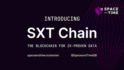 Space and Time Unveils SXT Chain Testnet at Chainlink SmartCon